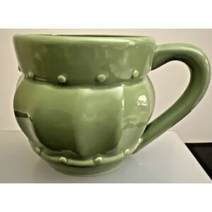 1999 Bath & Body Works Vintage Pottery Coffee Mug Tea Special Edition Sage Green